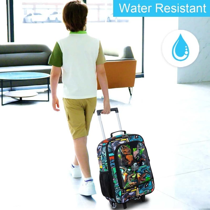 WZLVO Kids Luggage for Boys and Girls, Cute Dinosaur Unicorn Rolling Wheels Suitcase for Toddler Children - Image 3